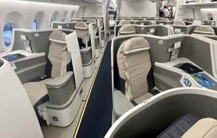 ITAエアウェイズのビジネスクラスシート