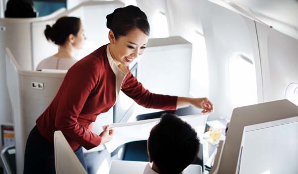 ビジネスクラスでの特別待遇