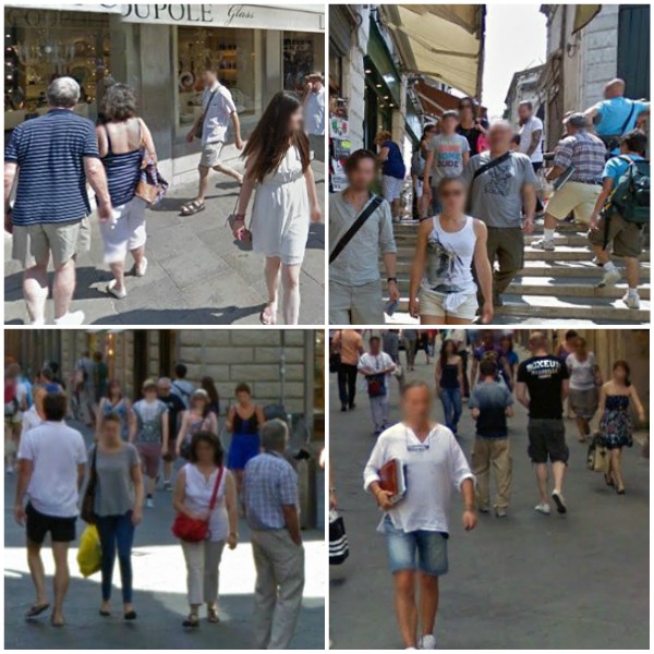 7月のイタリアの街角の服装