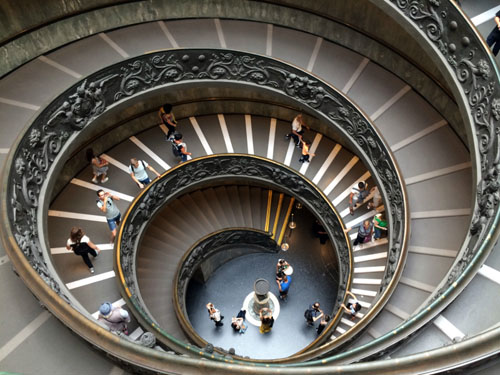 バチカン博物館の螺旋階段
