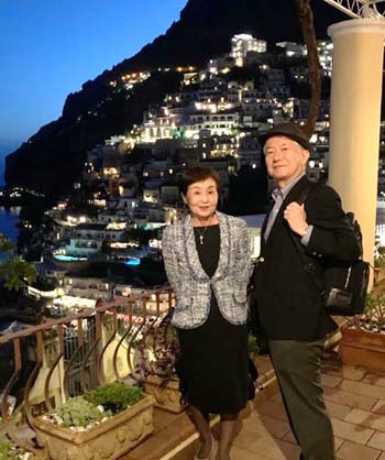 ポジターノ・レストランにて