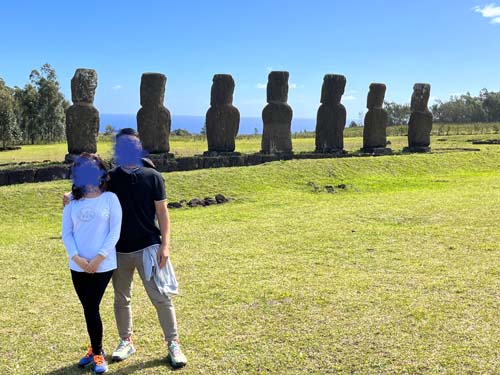 チリ・イースター島にて