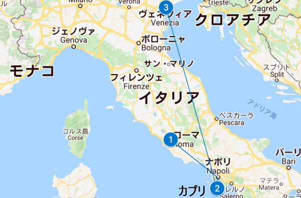 コースの周遊ルート