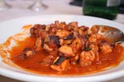 イタリアレストラン　蛸の煮込み